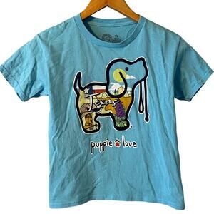 Puppy Love Texas Blue Tshirt Girls size Youth Small